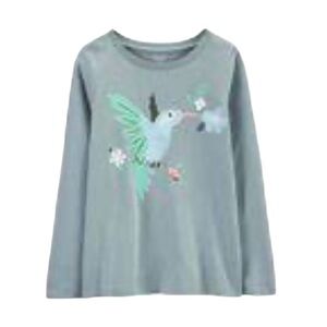 CARTER’S Long Sleeve Butterfly Graphic Cotton Tee